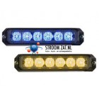 LED flitser Axixtech ministealth 6 Leds ECE R65 vlakke montage Blauw